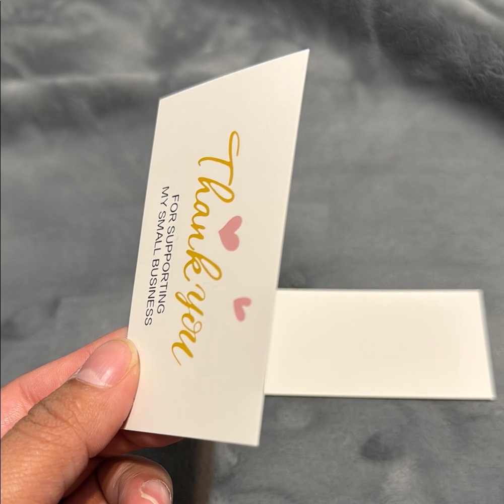 50 Thank You Cards - Heart and Script Design - Picture 3 of 3